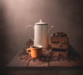 Vintage koffie-stilleven