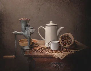 Vintage koffie-stilleven