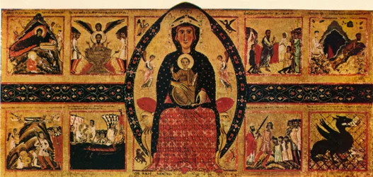 De Maagd en het Kind op de Troon, met verhalende scènes, ca. 1263, 1911