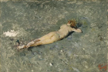 Naakt op het strand bij Portici, 1874