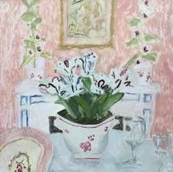 Stilleven met lelies, 2019 (olieverf op papier)