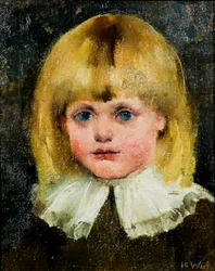 Meisjeshoofd (Hilja Tukiainen); schilderij