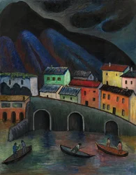 Nachtvissen in Ascona, jaren 1920-1930