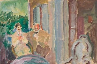 Sacharoff en Jawlensky op het Balkon in St. Prex aan het Meer van Genève