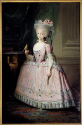 Portret van Carlota Joaquina (1775-1830) Infante van Spanje en Koningin van Portugal Schilderij door Mariano Maella (1739-1819) 18e eeuw