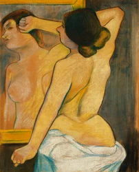 Naakte vrouw voor een spiegel, 1904
