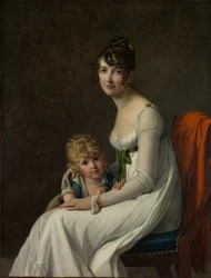 Madame Philippe Panon Desbassayns de Richemont en haar zoon, Eugène 1800-1859, 1802