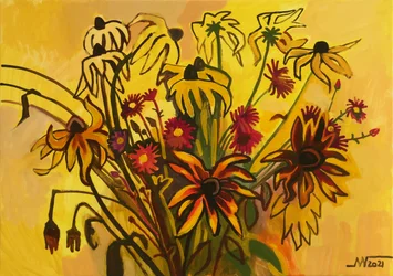Gouden herfstbloemen