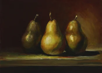 Gloeiende stilleven-peren