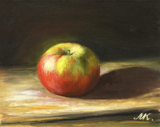 Levendig stilleven met appels