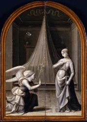 De Annunciatie (drieluik, keerzijde)