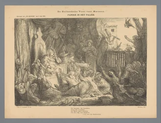 De Hollandsche Vloot voor Marocco. Paniek in het paleis