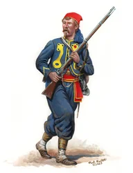 155e Regiment Pennsylvania Infanterie Zouave 1864, 2023 (Acrylverf op Bristol)
