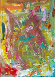 Levendige abstracte penseelstreken