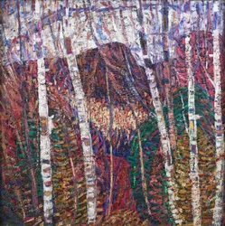 Witte berken, c.1908 (olieverf op doek)