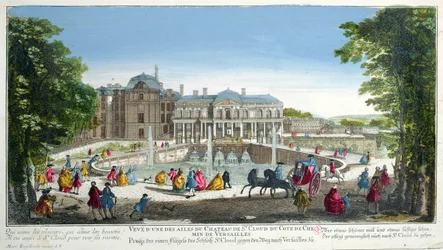 Uitzicht op het Kasteel van Saint-Cloud bij Versailles, midden 18e eeuw