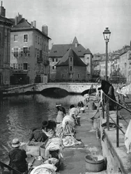 Thiou-kanaal, Annecy, Frankrijk, 1937