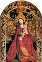 Madonna in rozentuin, 1473