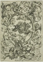 Ornament met uil gespot door dagvogels