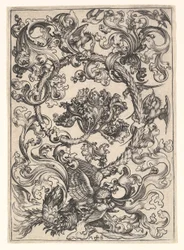 Ornament met uil bespot door dagvogels