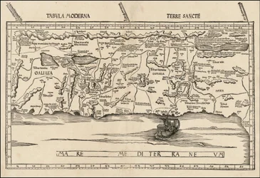 1513 kaart van Palestina door Martin Waldseemüller