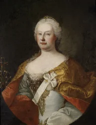 Portret van keizerin Maria Theresia van Oostenrijk 1717-1780, 1750s