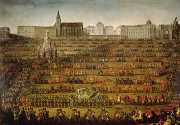 De ceremoniële intrede van Isabella van Parma in Wenen
