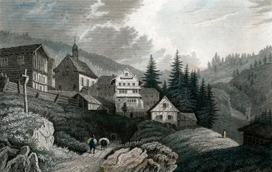 De kerk Maria Schnee, Rigi, Zwitserland, 1850