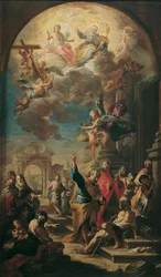 De apostelen Petrus en Johannes genezen een lamme