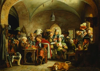 Soldaten in de burcht van een kasteel, 1828