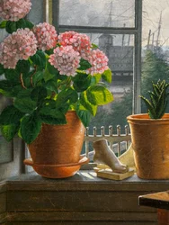 Uitzicht voor het raam van de kunstenaar, detail