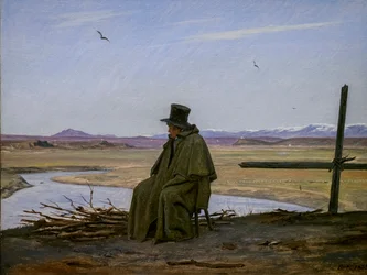 Uitzicht op de Romeinse Campagna met de Tiber en Monte Soracte op de achtergrond