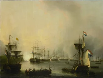 Het bombardement van Palembang, Sumatra, 24 juni 1821