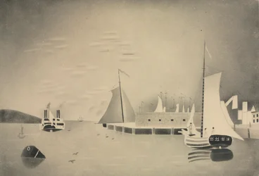 Havenscène, 1850s of 60s