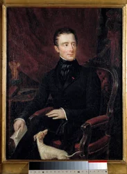 Portret van de Franse dichter Alphonse de Lamartine (1790-1869)
