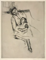 Reine en Margot Zittend op een Bank