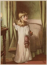 Meisje gaat naar bed