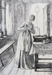 Illustratie van Huisvrouw