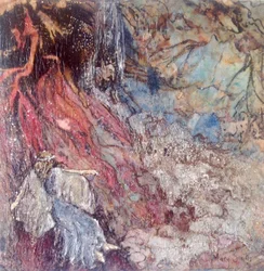 Fee die het hol van de kobolden passeert