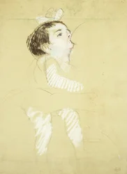 Borstvoeding gevende baby, ca. 1900