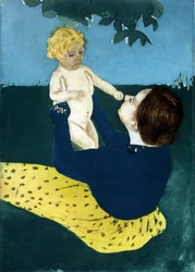 Onder de paardenkastanjeboom 1898 Mary Cassatt