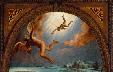 De val van Icarus, detail