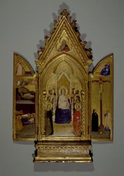 Madonna met Heiligen en Scènes uit het Leven van Christus, draagbaar altaarstuk
