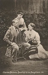 Charles Dickens leest voor aan zijn dochters