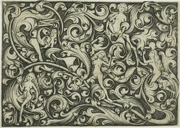 Ornament met vechtende vrouwen