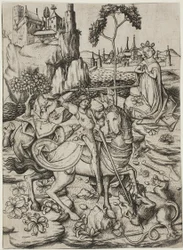 Sint Joris met het ooievaarsnest