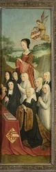 Herdenkingspaneel met negen vrouwenportretten