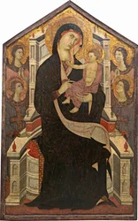Maestà Madonna en Kind met Vier Engelen, ca. 1290