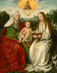 Nederlands:  De H. Anna-te-Drieën Sint Anna met de Maagd en het Christuskind
