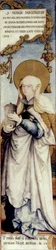 Echte vleugel buitenzijde van het voormalige hoogaltaar van de St. Martinskerk, Hl. Maria Magdalena; Staatsgalerie Stuttgart, vroeger Donaueschingen, Fürstenbergsammlungen Inv.Nrn. 73-75